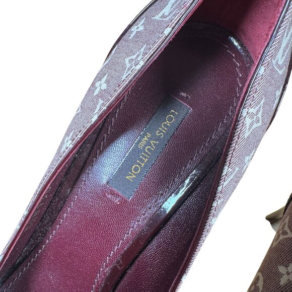 Louis Vuitton Vintage Monogram Idylle Romance Peep Toe Stiletto Heels Size 38.5 - Picture 6 of 12